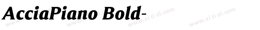 AcciaPiano Bold字体转换
